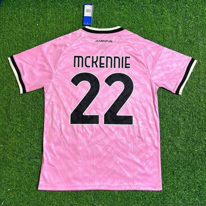 Weston Mckennie #22 Juventus 2026/2027 New Season Away Pink Football Jersey