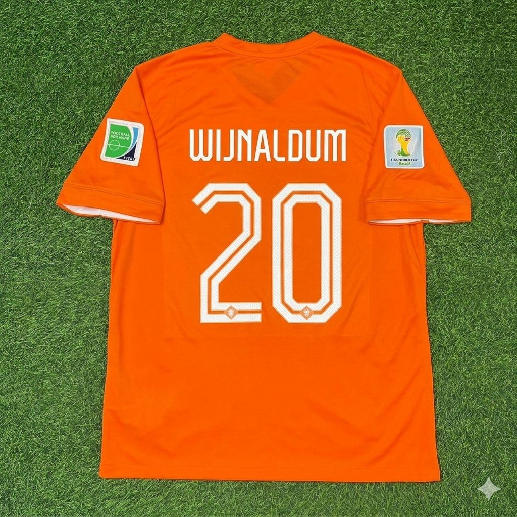 Georginio Wijnaldum Netherlands 2014 World Cup Home Football Jersey