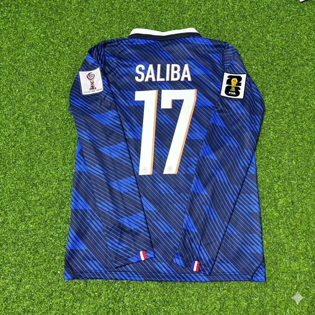 William Saliba #17 France 2026 World Cup Home Long Sleeve Football Jersey