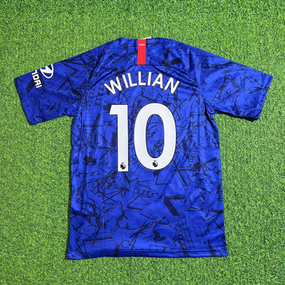 Willian #10 Chelsea 2019 2020 Blue Retro Kit Jersey Trikot Maglia Maillot Soccer Shirt