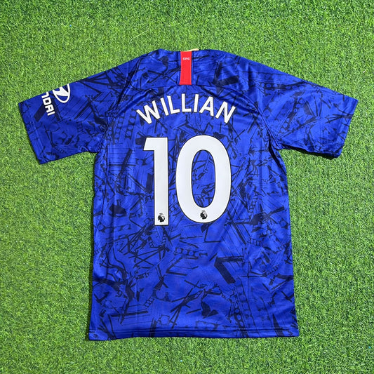Willian #10 Chelsea 2019 2020 Blue Retro Kit Jersey Trikot Maglia Maillot Soccer Shirt