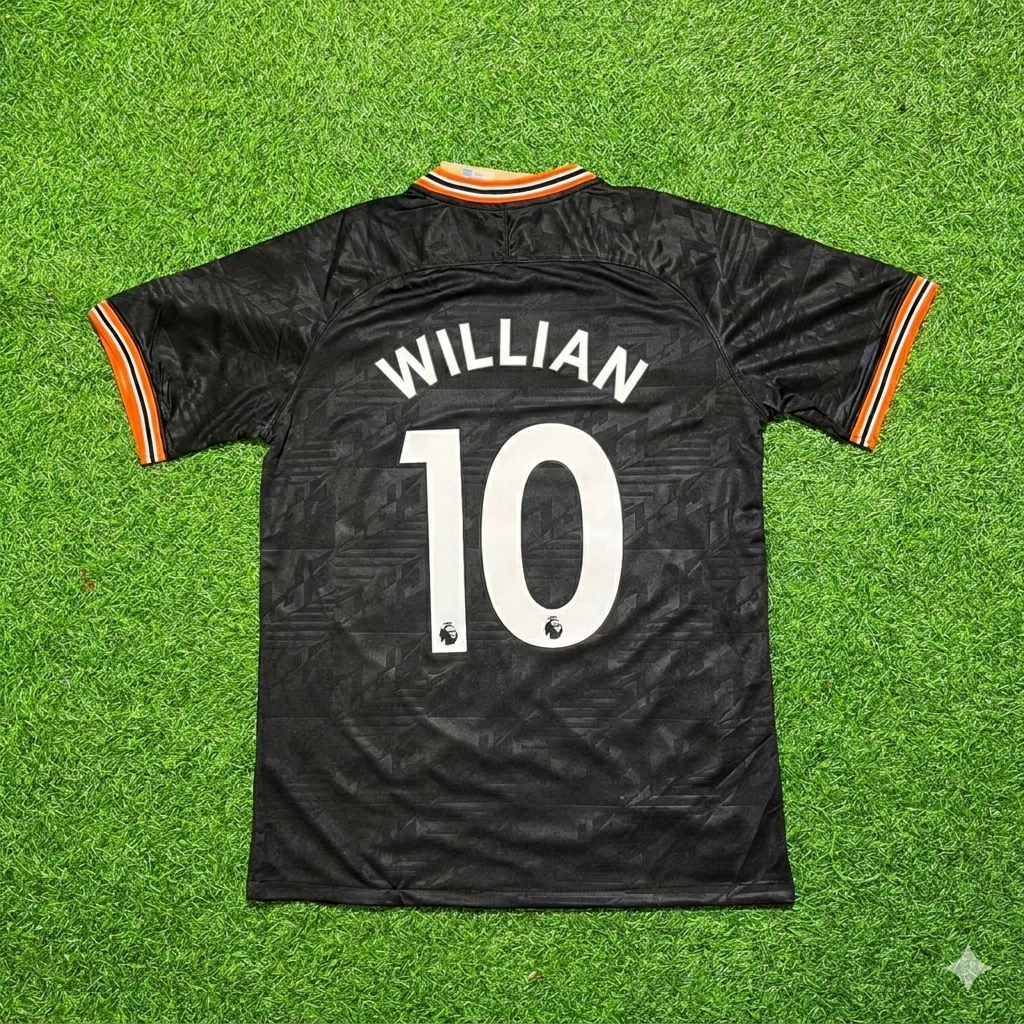 Willian 10- Chelsea 2019/2020 Away Black Retro Football Jersey Kit