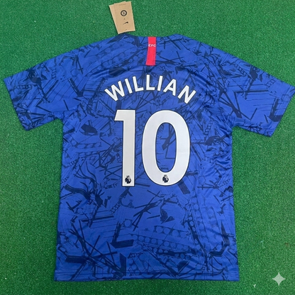 Willian #10 Chelsea 2019 2020 Blue Retro Kit Jersey Trikot Maglia Maillot Soccer Shirt