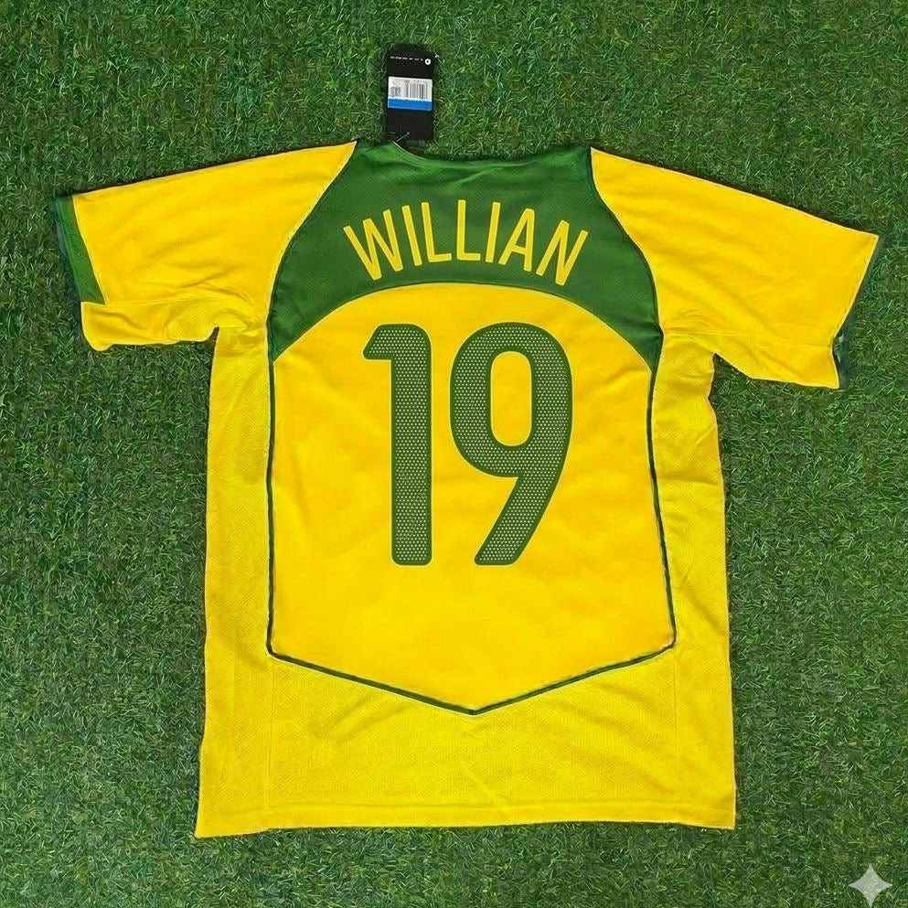 Willian 19– Brazil Retro Kit Jersey – | Trikot | Maillot Soccer Shirt