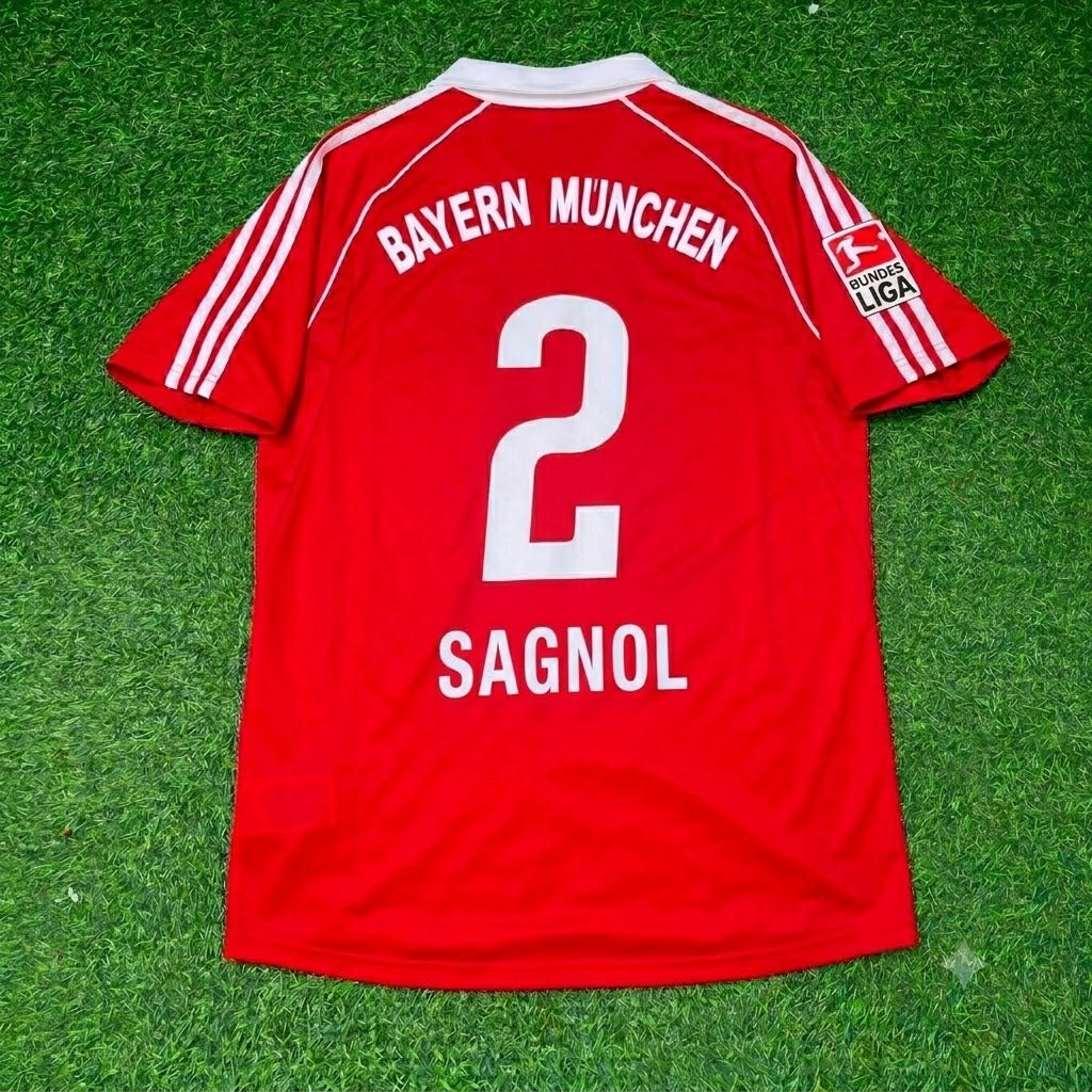 Willy Sagnol Bayern Munich 2005 06 Bundesliga Red Home Retro Football Jersey