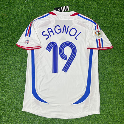 Willy Sagnol France 2006 World Cup Final White Retro Football Jersey