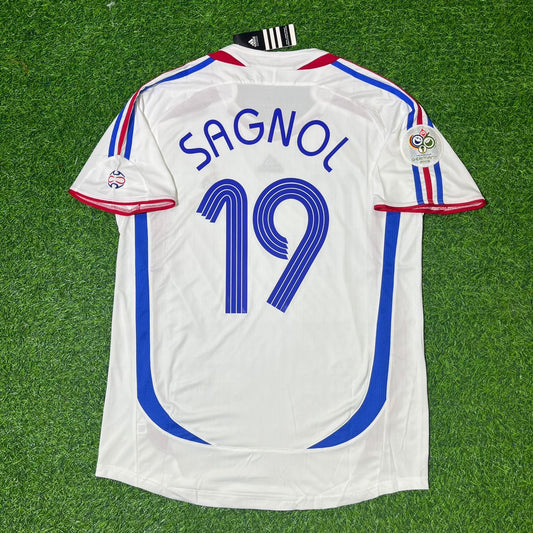 Willy Sagnol France 2006 World Cup Final White Retro Football Jersey