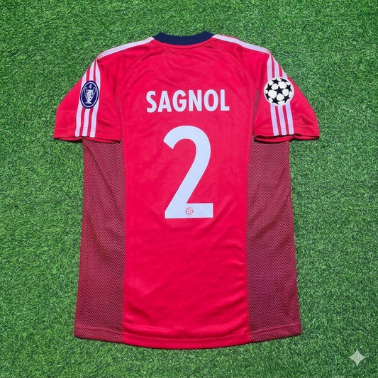 Willy Sagnol Bayern München 2002/2003 Season Home Red Retro Jersey