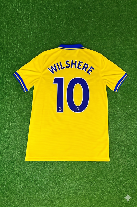 Jack Wilshere – Arsenal 2013/2014 Yellow Retro Kit Jersey Trikot Maillot Soccer Shirt