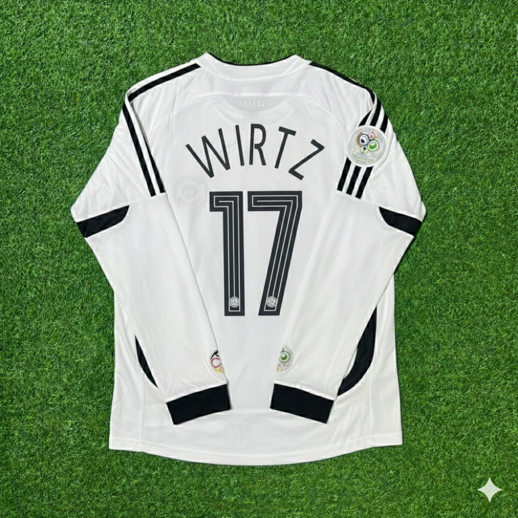Florian Wirtz Germany World Cup Long Sleeve White Retro Football Jersey