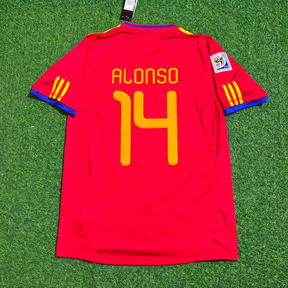 Xabi Alonso 14 – Spain 2010 World Cup Retro Kit Jersey – | Trikot | Maillot Soccer Shirt