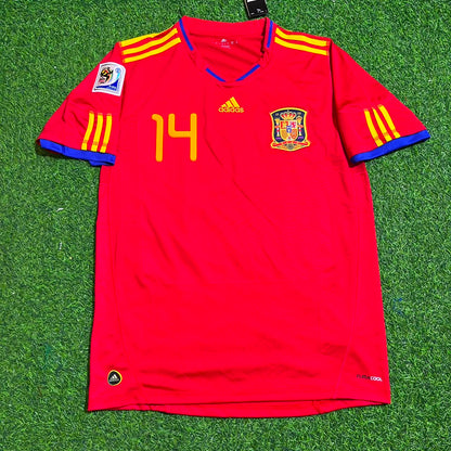 Xabi Alonso 14 – Spain 2010 World Cup Retro Kit Jersey – | Trikot | Maillot Soccer Shirt