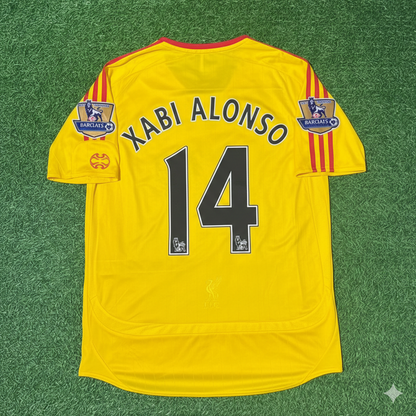 Xabi Alonso Liverpool 2006/2007 Gelbes Retro-Fußballtrikot