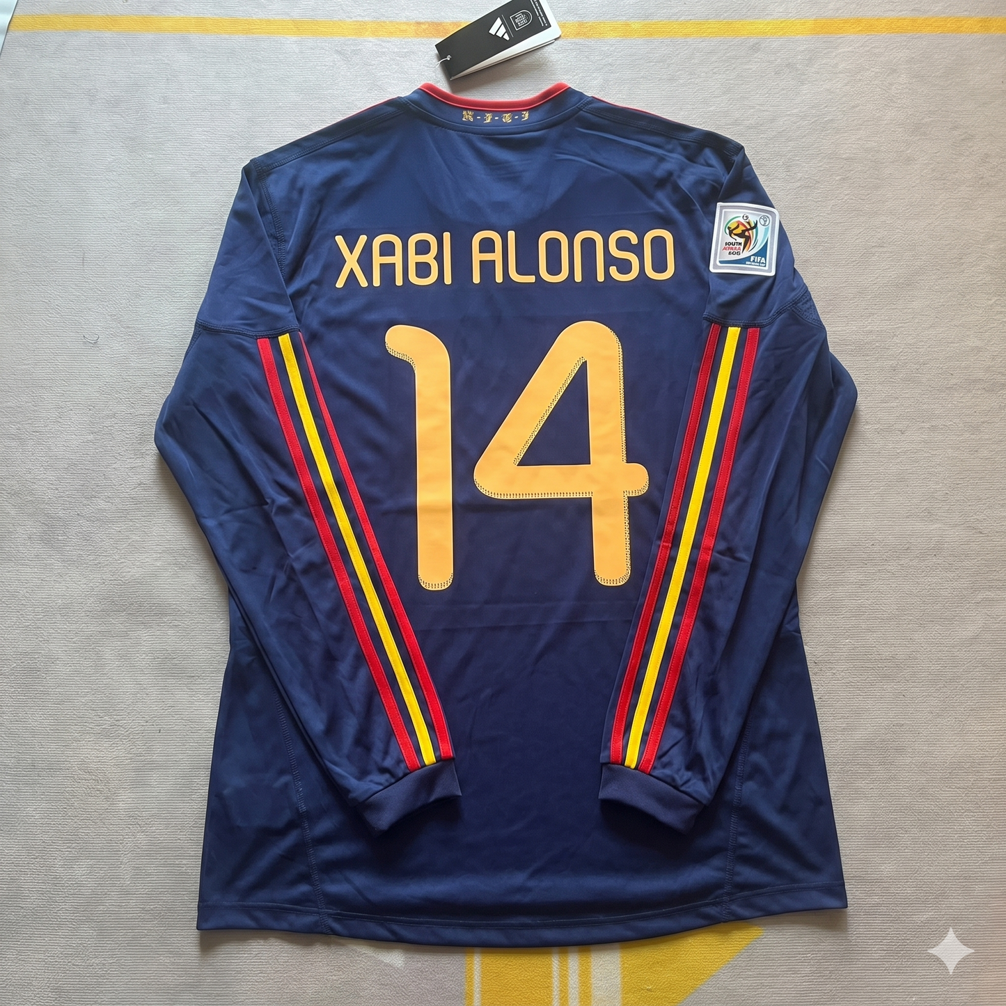 Xabi Alonso - Spain 2010 World Cup Final Retro Jersey Trikot