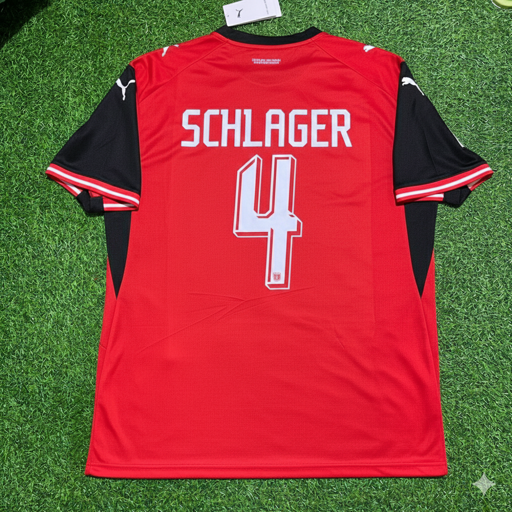 Xaver Schlager 4- Austria 2026 World Cup Kit Jersey Trikot Maillot