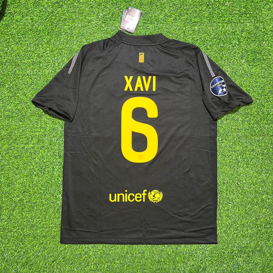 Xavi Barcelona 2011-2012 Black Retro Football Jersey Trikot