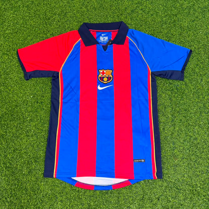 Xavi Hernandez 6 – Barcelona 2001/2002 Home Retro Kit Jersey Trikot Maillot Soccer Shirt