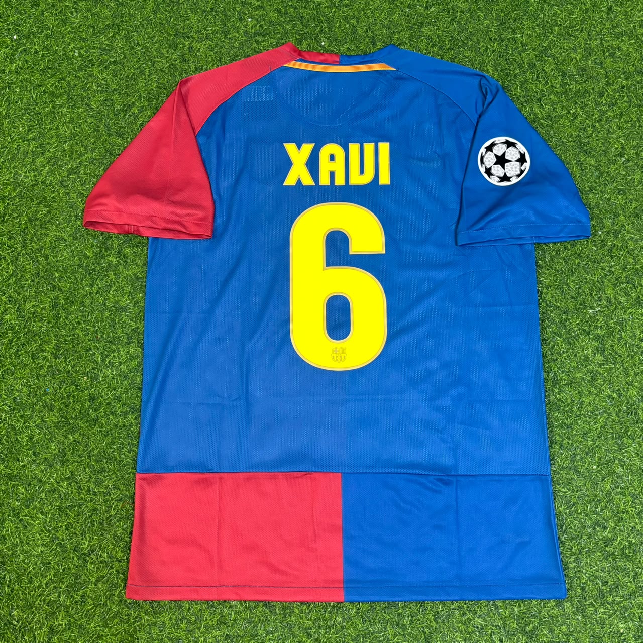Xavi Hernandez Barcelona 2009 Final Roma Retro Jersey Maillot Trikot