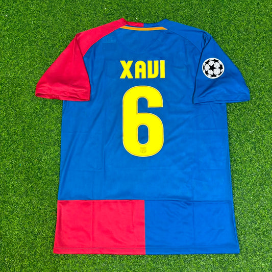 Xavi Hernandez Barcelona 2009 Final Roma Retro Jersey Maillot Trikot
