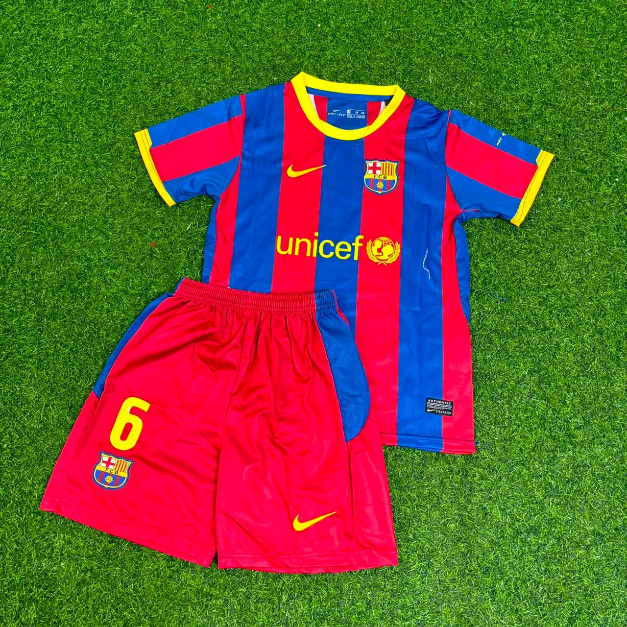 Xavi Hernandez Barcelona 2010/11 Kids Kit Kindertrikot Maillot Enfant Kindertrui Soccer Shirt