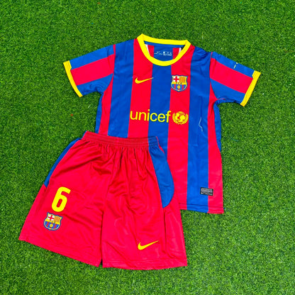 Xavi Hernandez Barcelona 2010/11 Kids Kit Kindertrikot Maillot Enfant Kindertrui Soccer Shirt