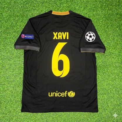Xavi #6 Barcelona 2013-2014 Black Retro Football Jersey