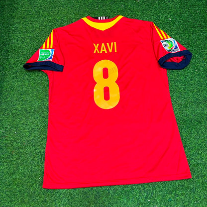 Xavi Hernandez Spain 2013 Confederations Cup Retro Jersey Trikot