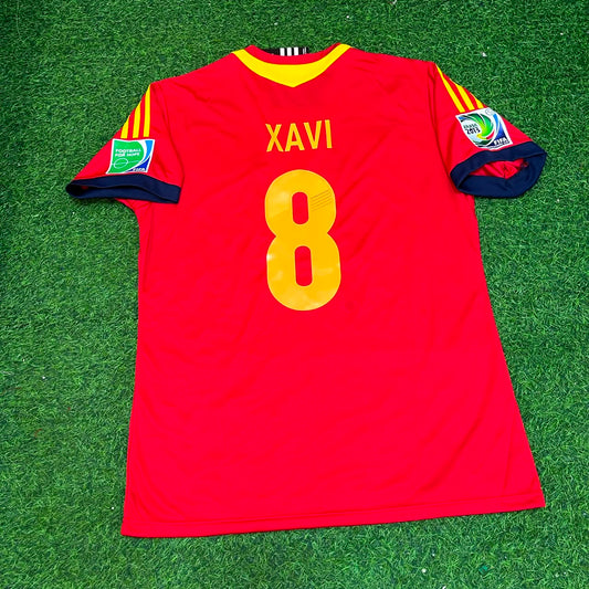 Xavi Hernandez Spain 2013 Confederations Cup Retro Jersey Trikot