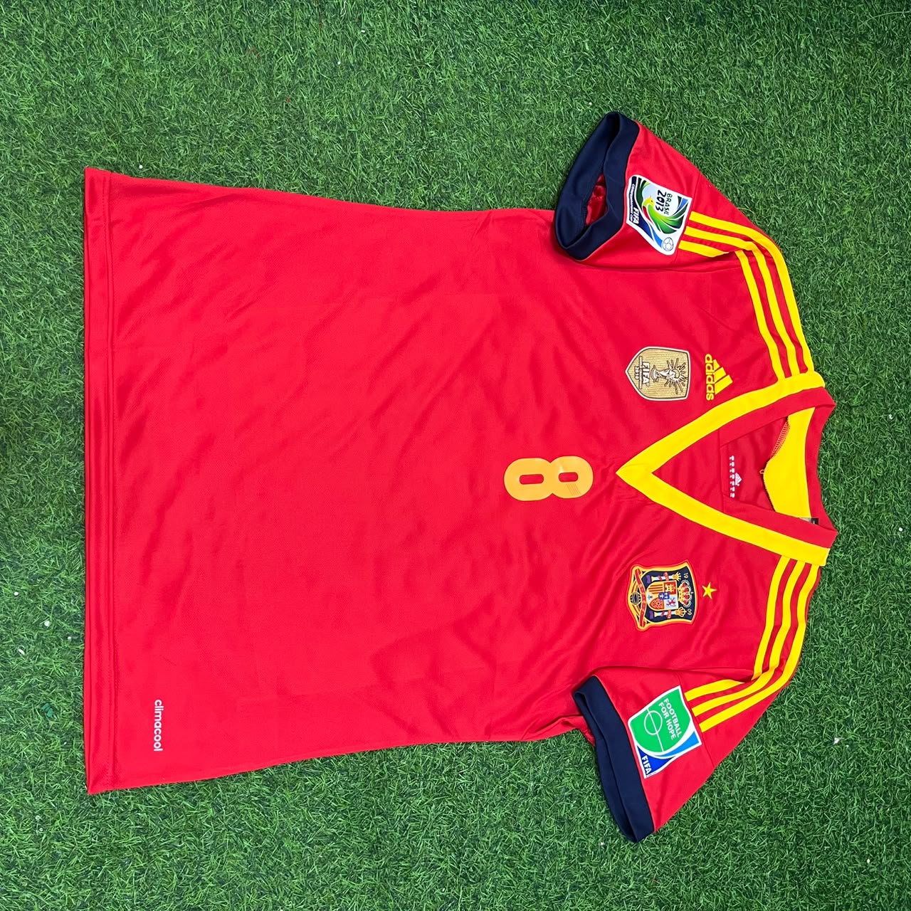 Xavi Hernandez Spain 2013 Confederations Cup Retro Jersey Trikot
