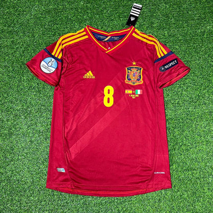 Xavi Hernandez Spain EURO 2012 Final Retro Football Jersey Kit