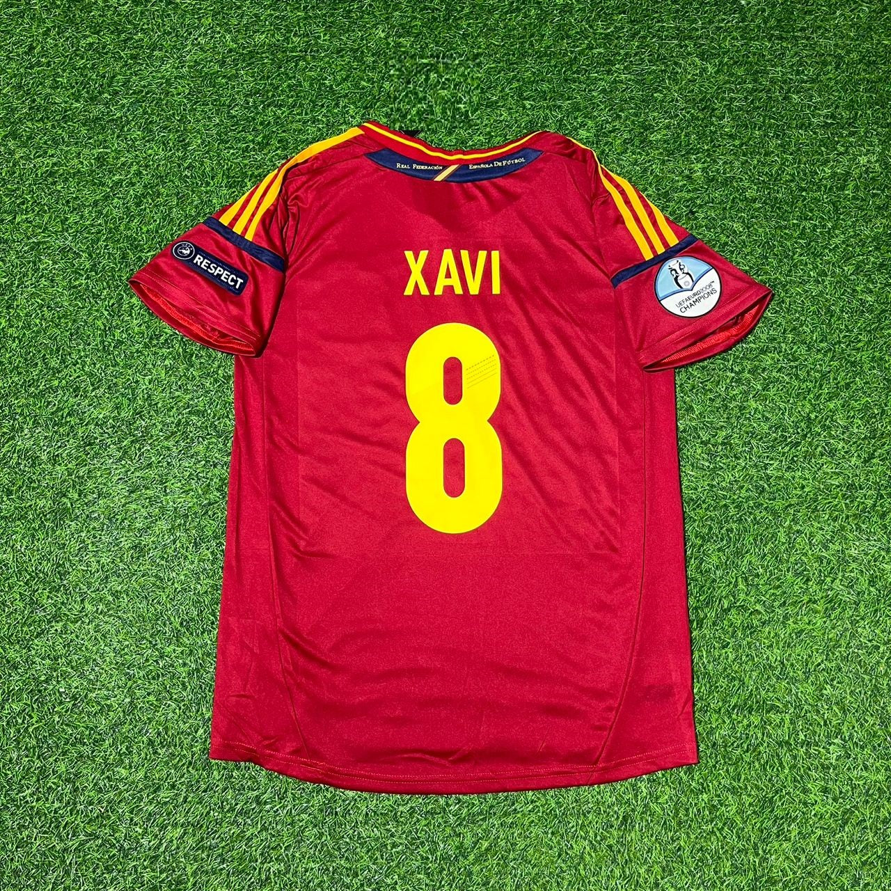 Xavi Hernandez Spain EURO 2012 Final Retro Football Jersey Kit