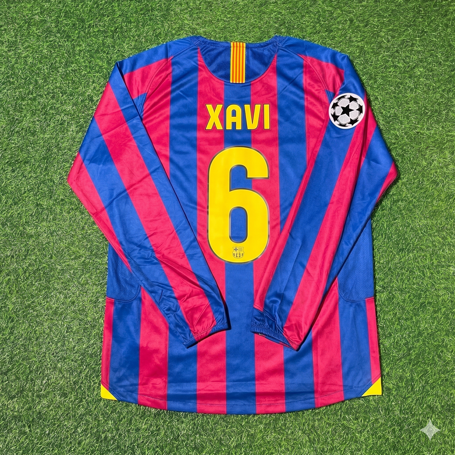 Xavi Hernandez Barcelona 2006 Final Retro Football Jersey