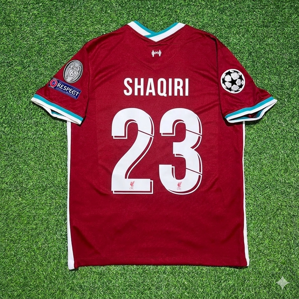 Xherdan Shaqiri 23# Liverpool 2019 2020 Home Retro Football Jersey