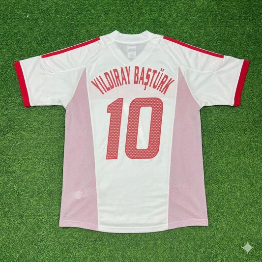 Yildiray Bastürk Türkiye 2002 World Cup White Retro Football Jersey