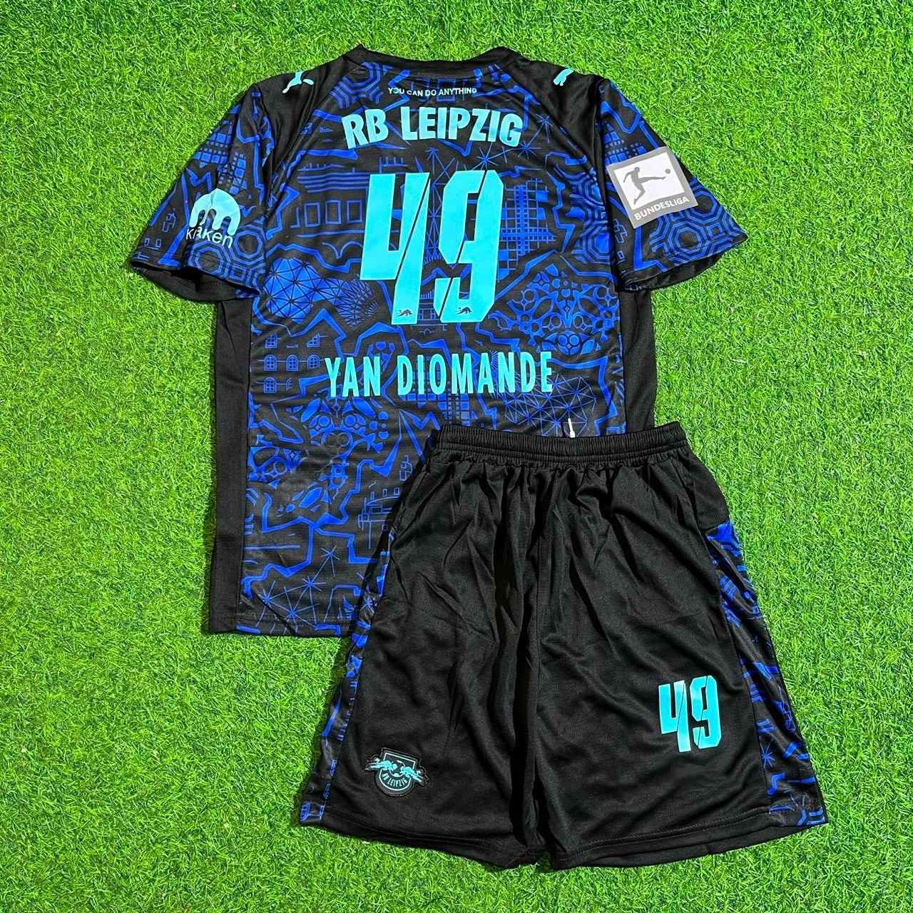Yan Diomande #49 RB Leipzig New Season Kids Football Jersey