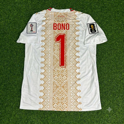 Yassine Bounou Morocco 2026 World Cup Away White Football Jersey