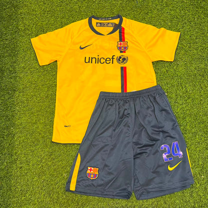 Yaya Touré Barcelona 2008-2009 Yellow Kids Retro Football Jersey