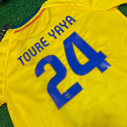 Yaya Touré Barcelona 2008-2009 Yellow Kids Retro Football Jersey