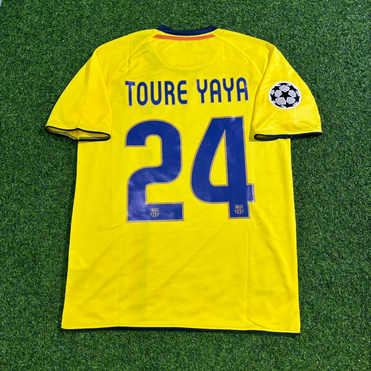 Yaya Touré Barcelona 2008-2009 Yellow Retro Football Jersey