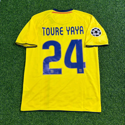 Yaya Touré Barcelona 2008-2009 Yellow Retro Football Jersey