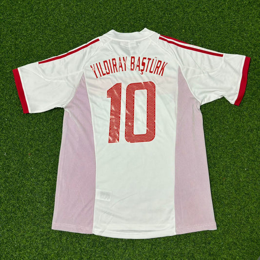 Yıldıray Baştürk Turkey Türkiye 2002 World Cup White Retro Football Jersey