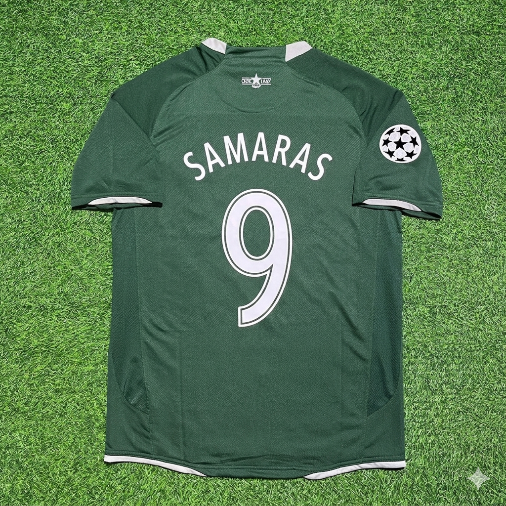 Yorgos Samaras #9 Celtic 2007 2008 Home Retro Jersey