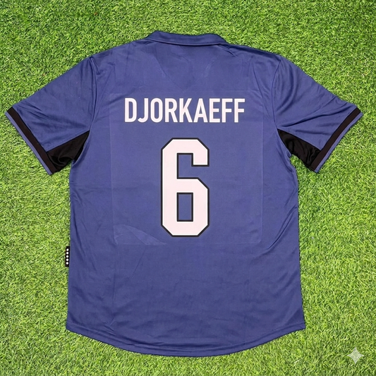 Youri Djorkaeff #6 Inter Milan 1998-1999 Home Retro Football Jersey