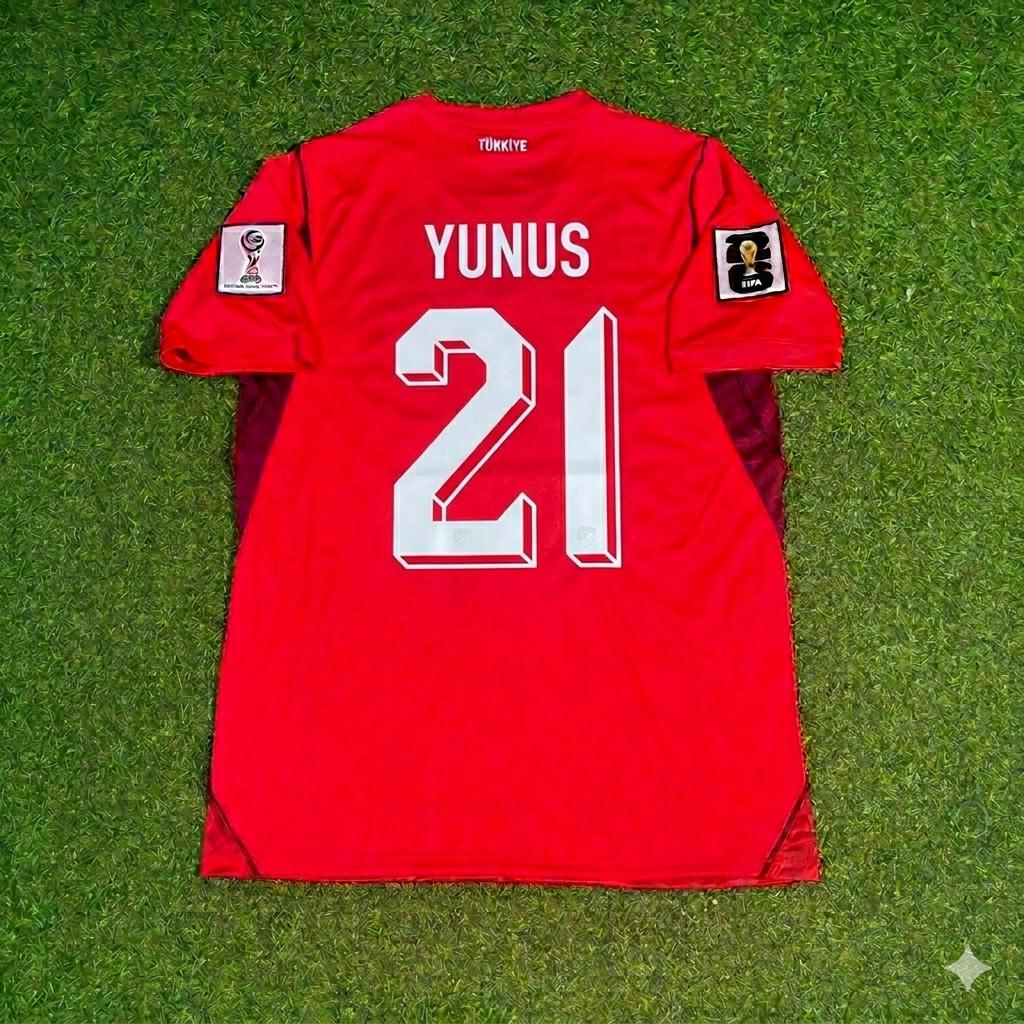 Yunus Akgün #21 Turkey Türkiye- World Cup 2026 - Home Red - Jersey Trikot - Maillot Maglia