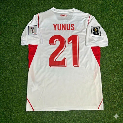 Yunus Akgün #21 Turkey Türkiye - World Cup 2026 -Away White - Jersey Trikot - Maillot Maglia