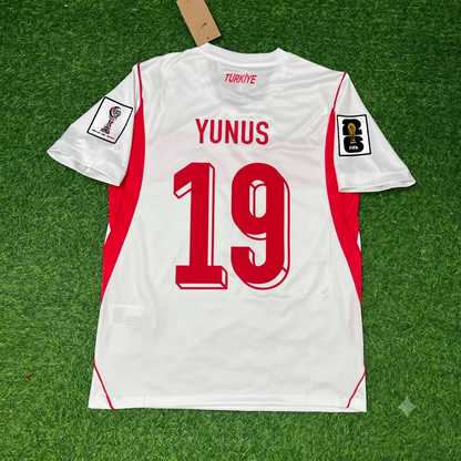 Yunus Akgün Turkey Türkiye 2026 World Cup Away White Football Jersey