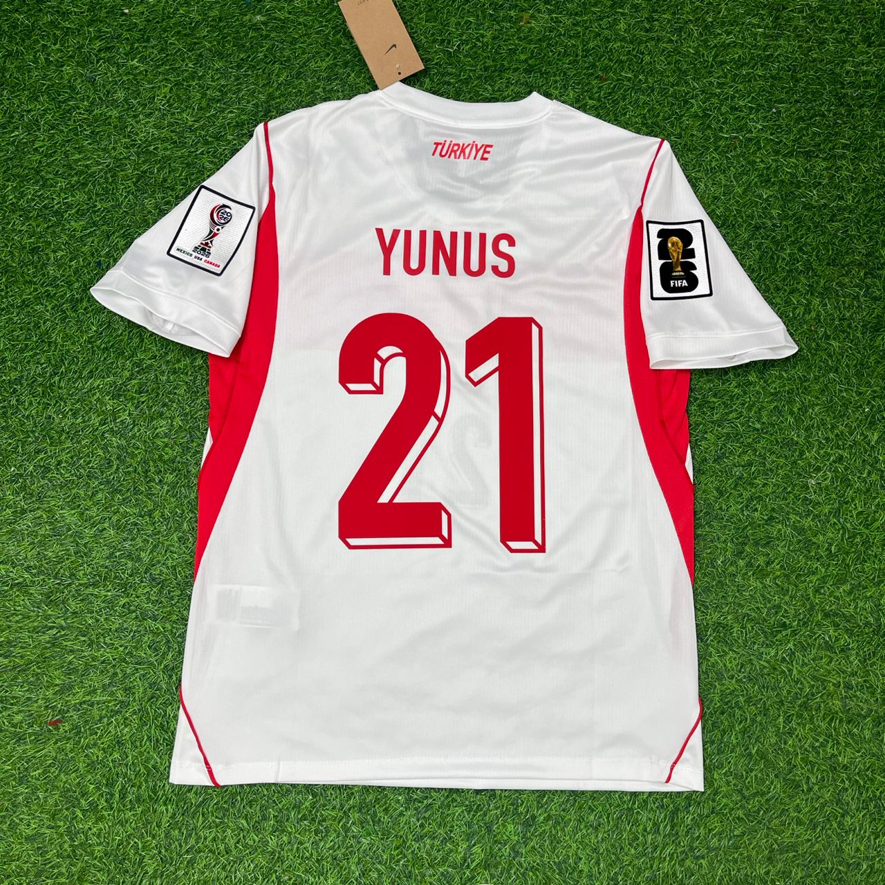 Yunus Akgün Turkey Türkiye 2026 World Cup Away White Football Jersey
