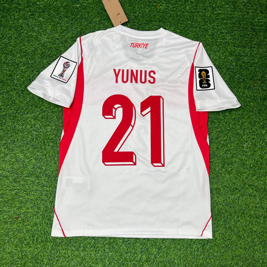 Yunus Akgün Turkey Türkiye 2026 World Cup Away White Football Jersey
