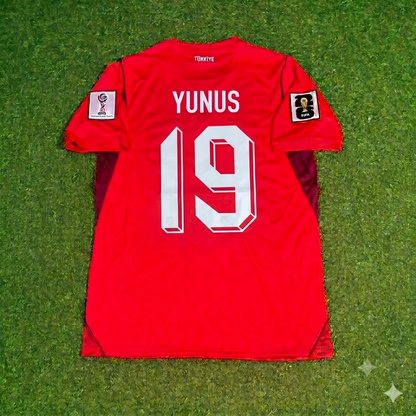 Yunus Akgün #21 Turkey Türkiye- World Cup 2026 - Home Red - Jersey Trikot - Maillot Maglia