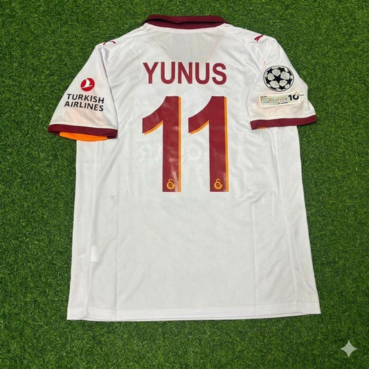Yunus Akgun #11 Galatasaray 2025-2026 Away Champions League Jersey Trikot